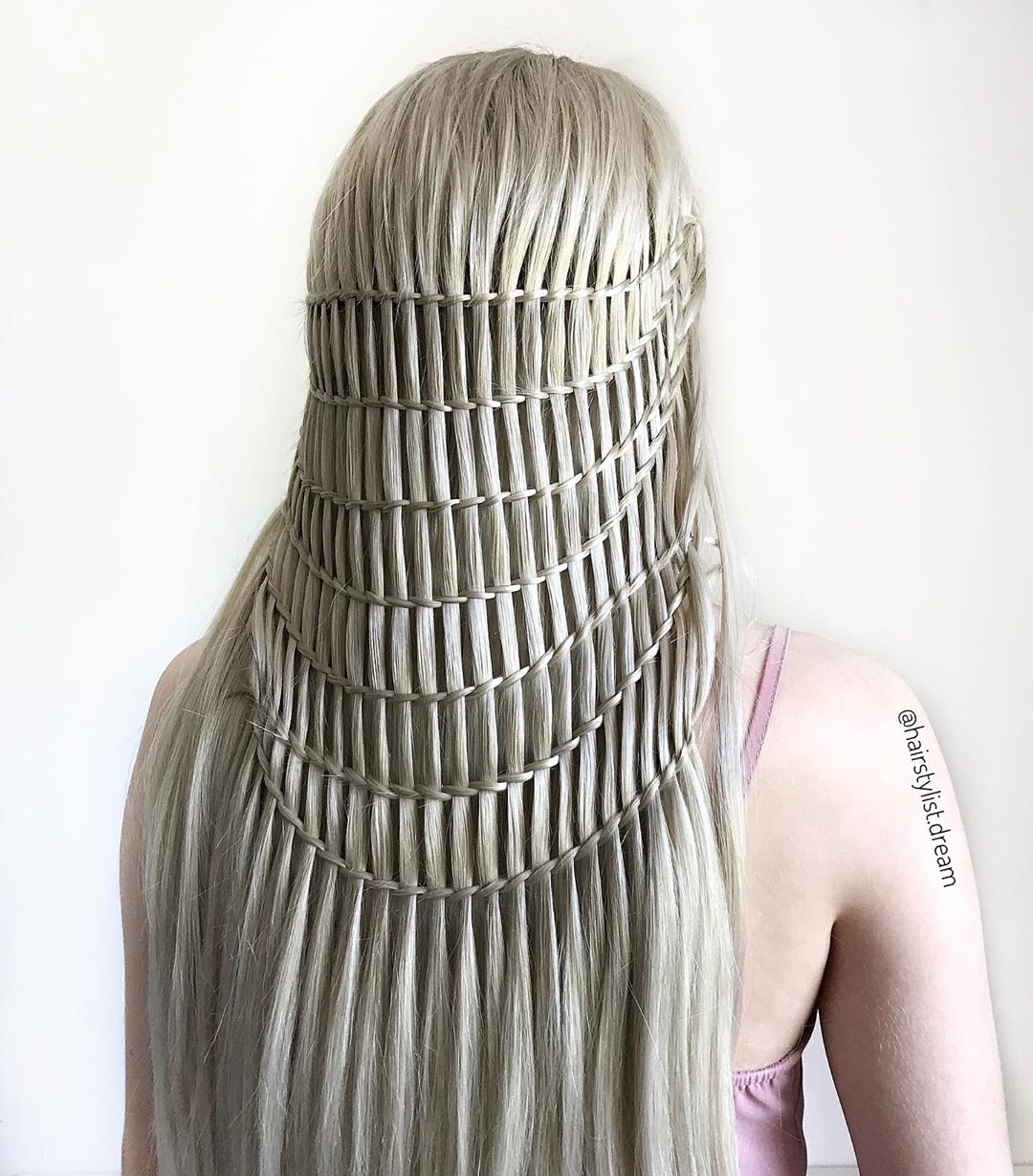 Blonde woven braid pattern